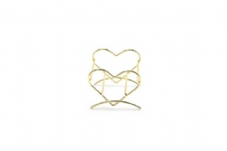 Imitation gold heart-shaped sponge egg support