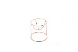 Rose gold double ring sponge egg support